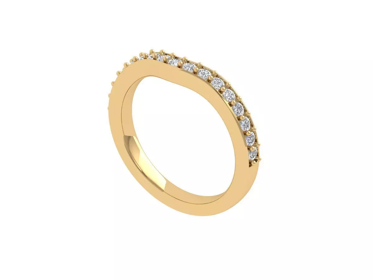 Solitaire Wedding Band 3D print model