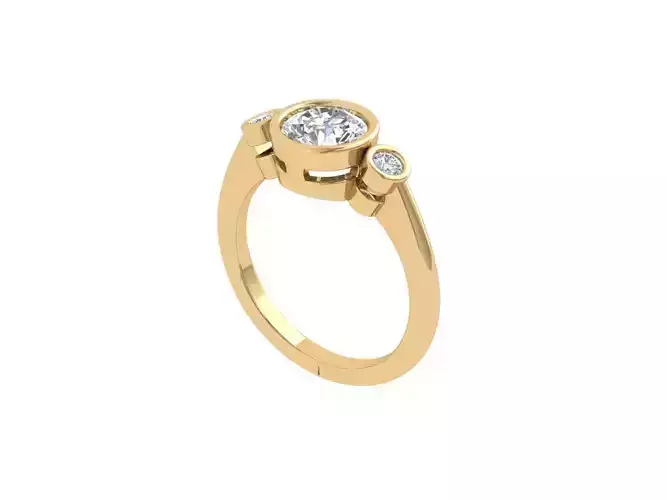 Solitair 3 Stone Ring