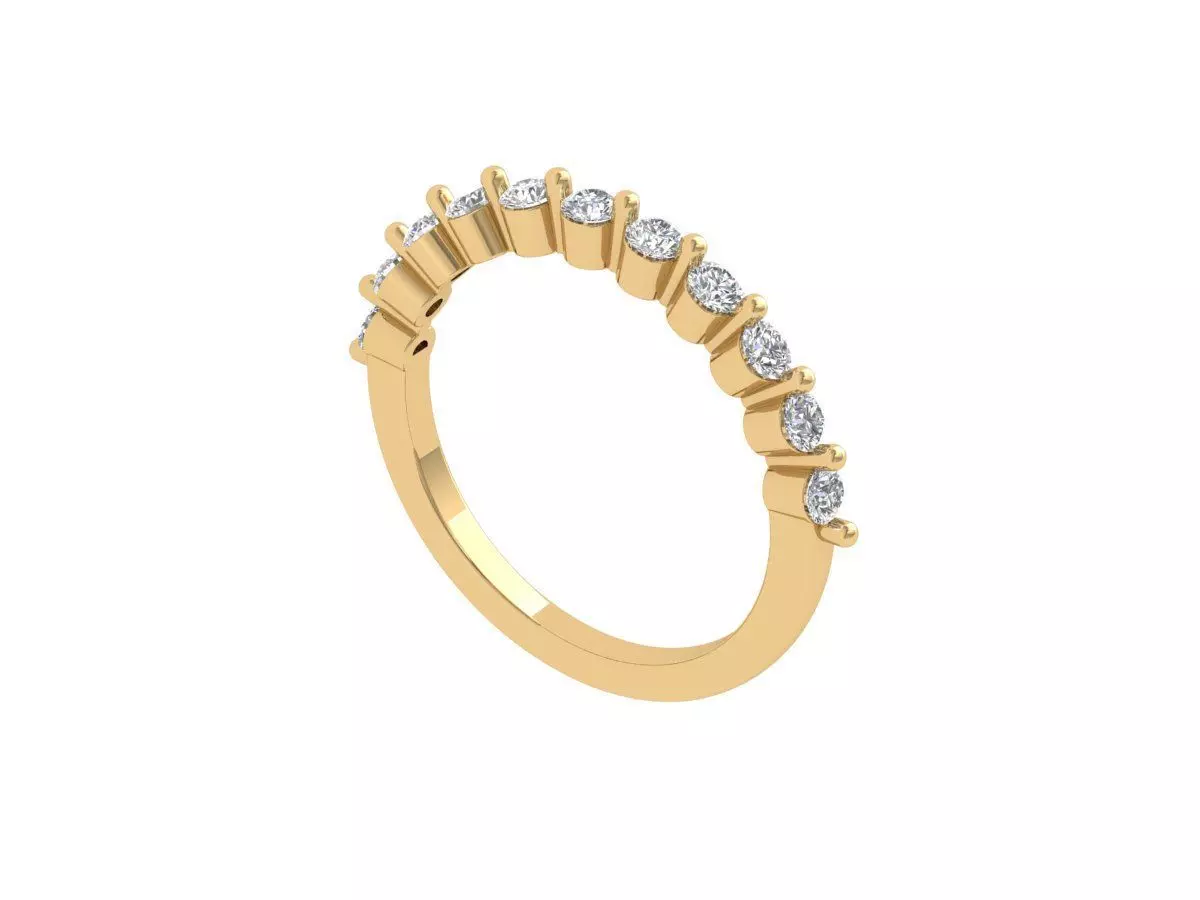 Solitaire Wedding Band 3D print model