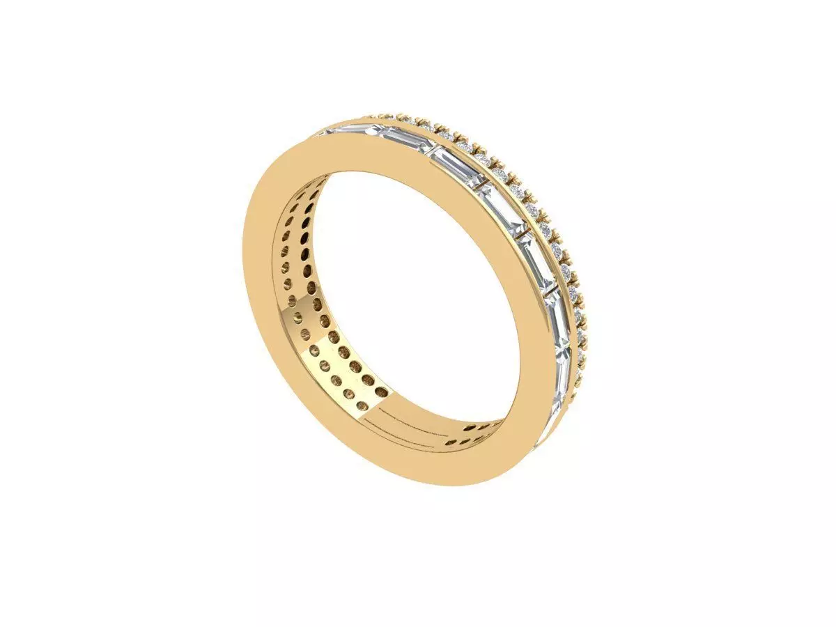 Solitaire Wedding Band 3D print model