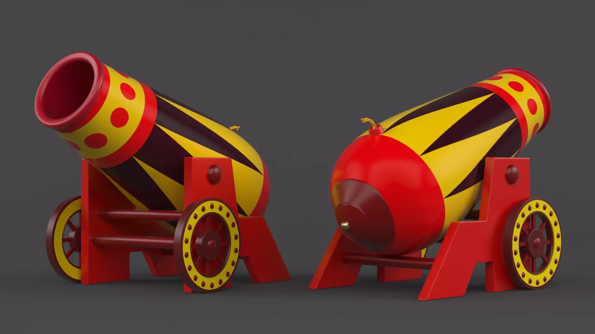 Circus Cannon 3D model_0