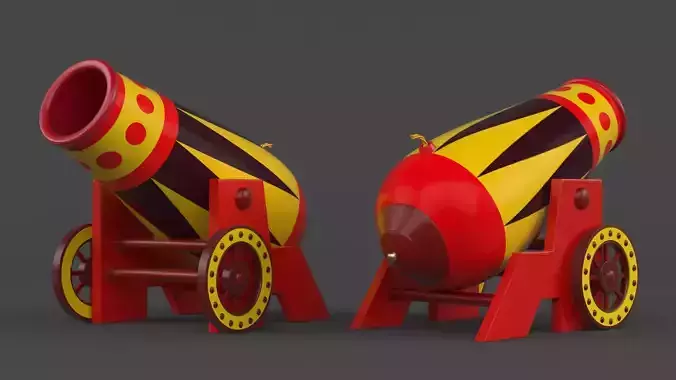 Circus Cannon 3D model