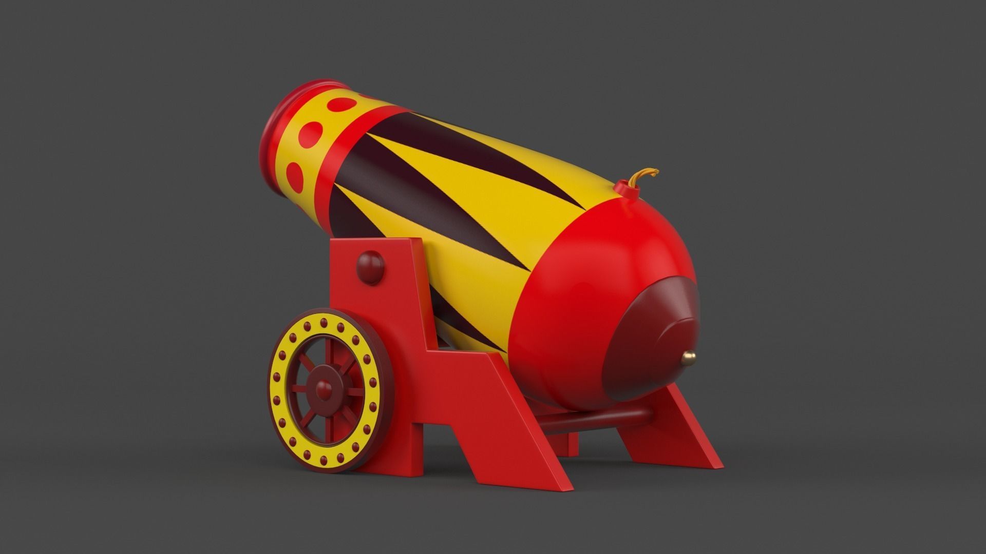 Circus Cannon 3D model_4