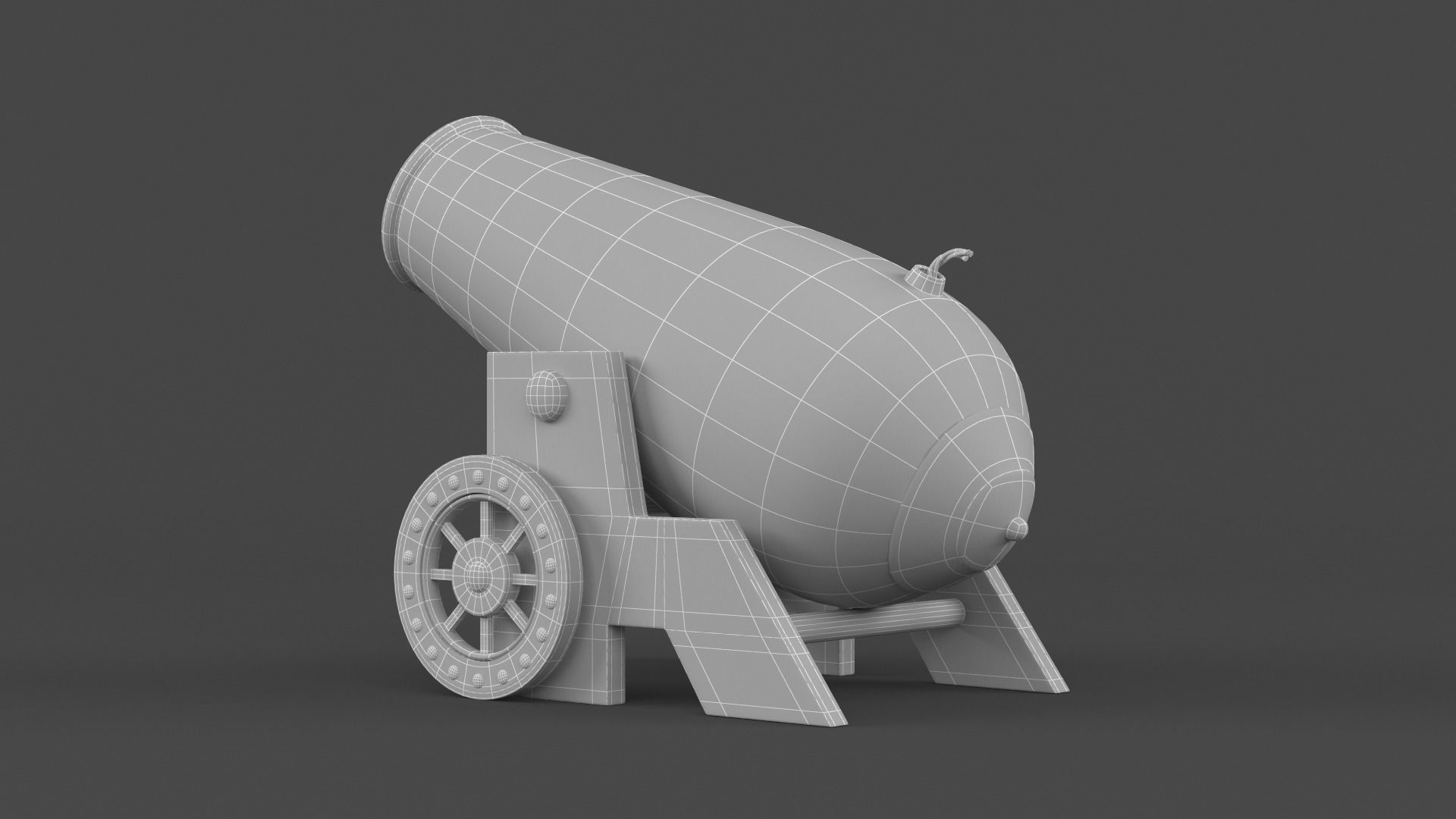 Circus Cannon 3D model_9