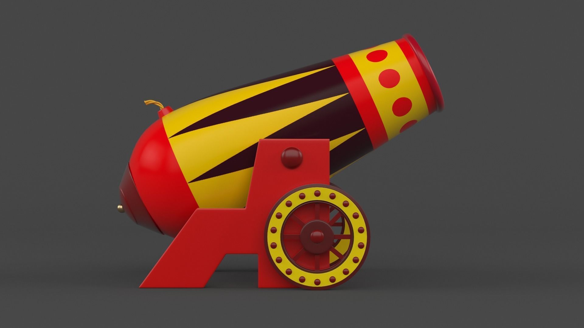 Circus Cannon 3D model_2