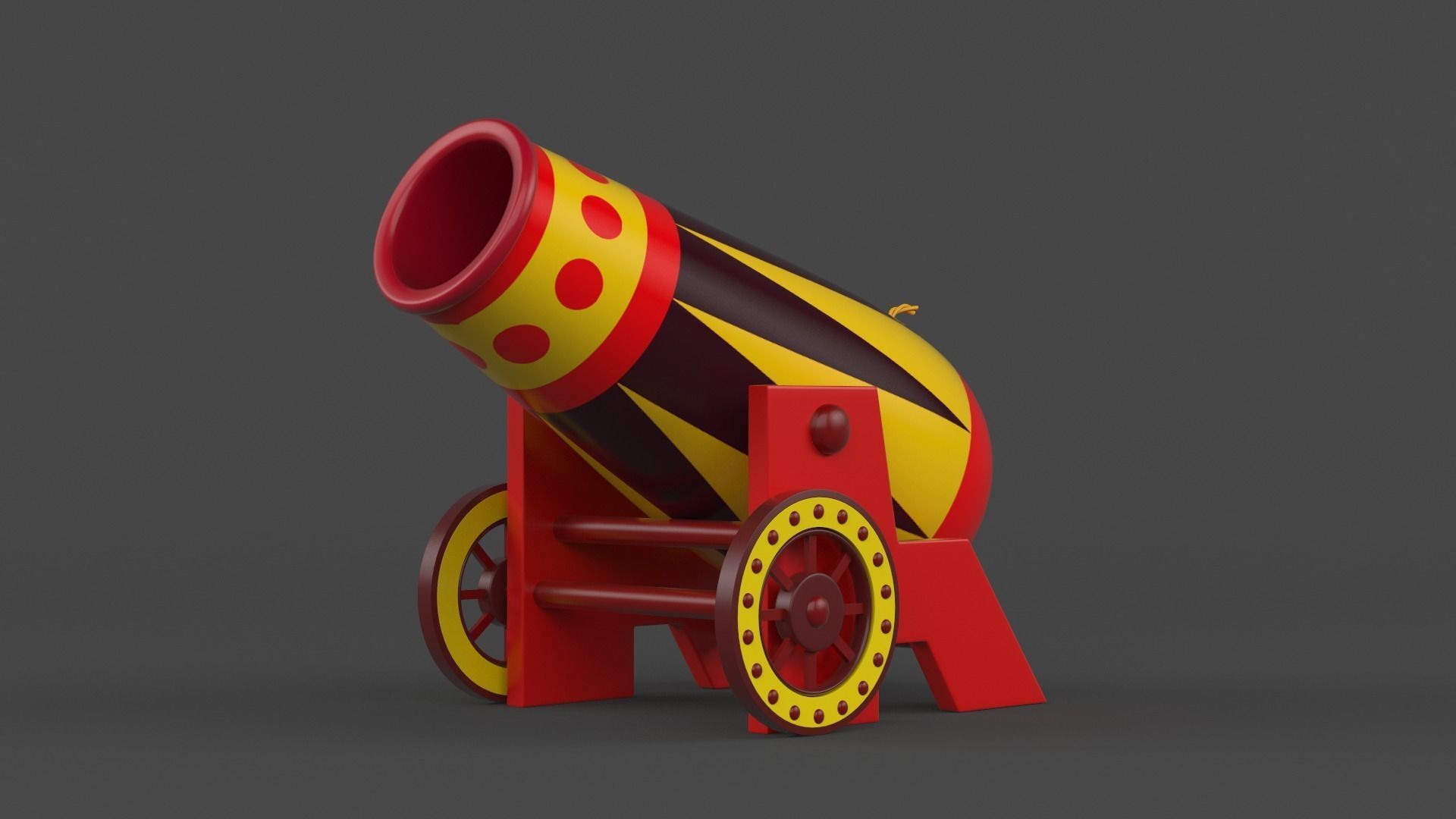 Circus Cannon 3D model_1