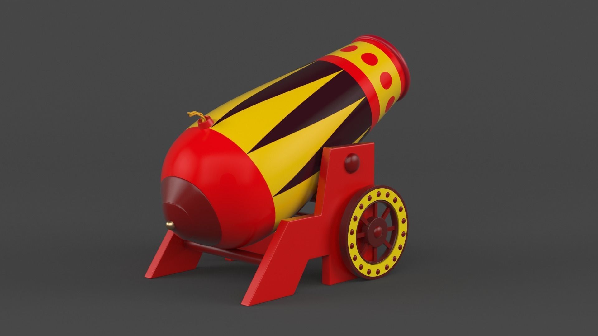 Circus Cannon 3D model_3