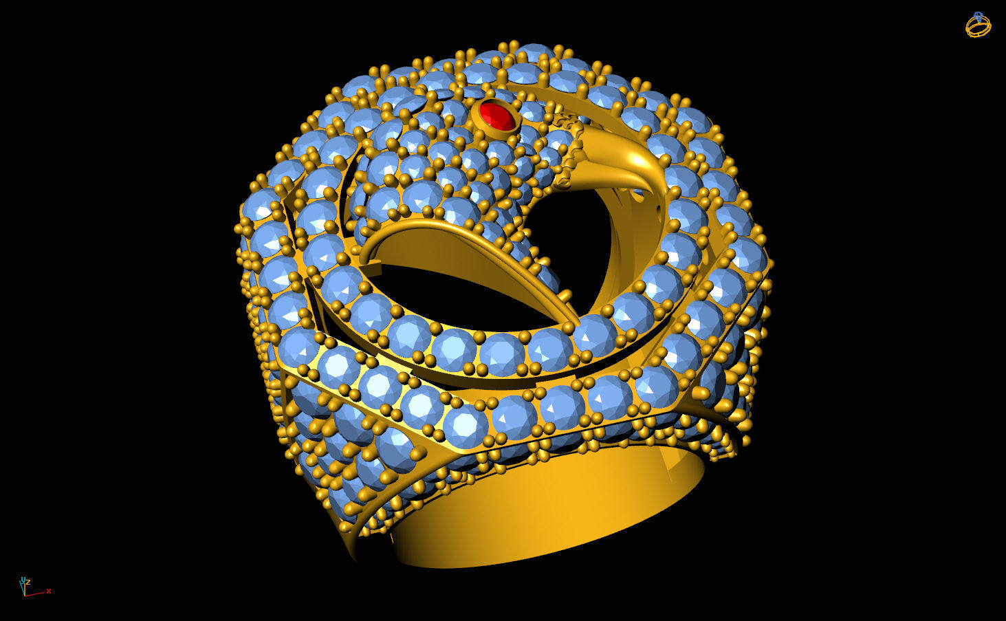 Eagle Ring 3D print model_8