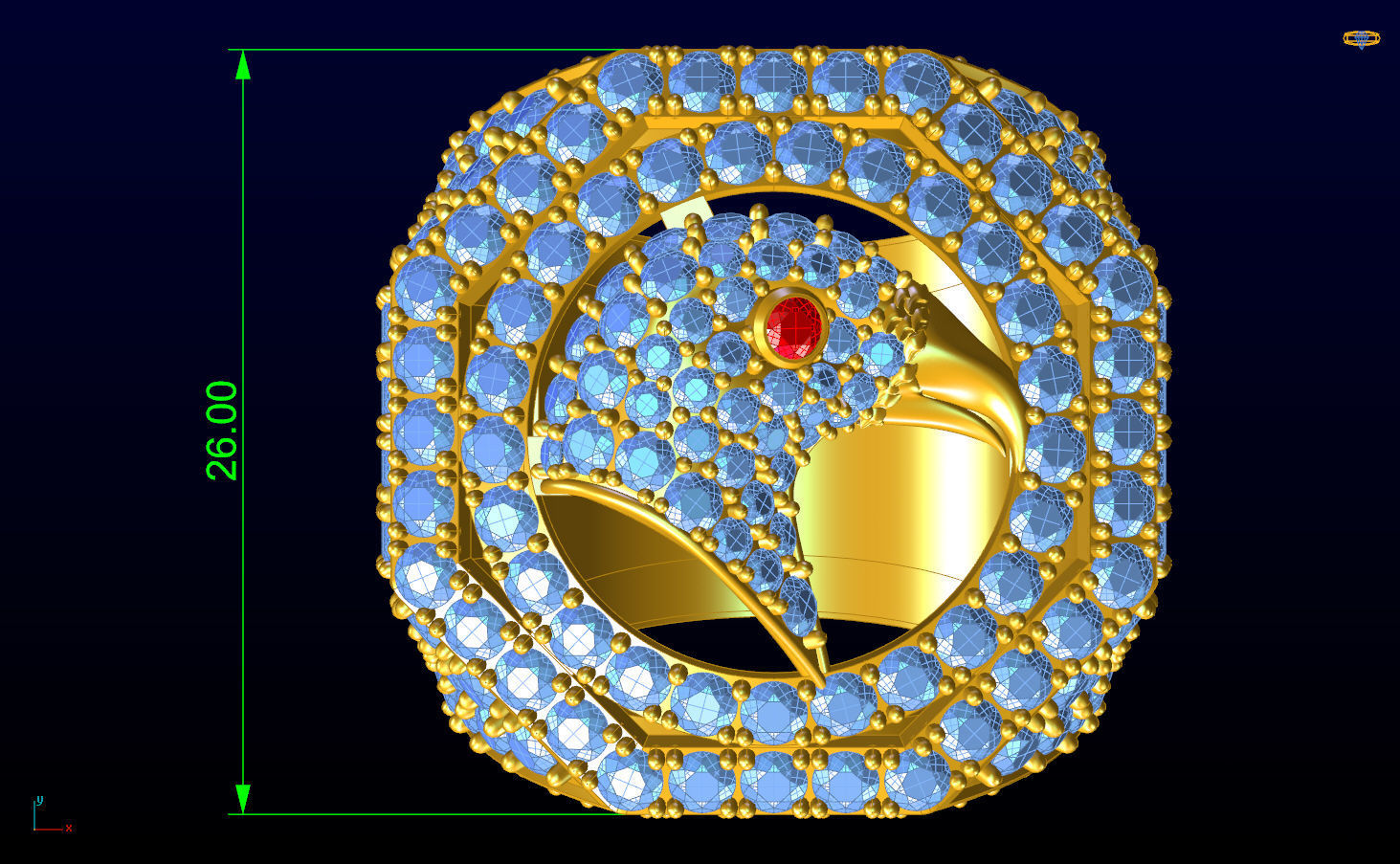 Eagle Ring 3D print model_5