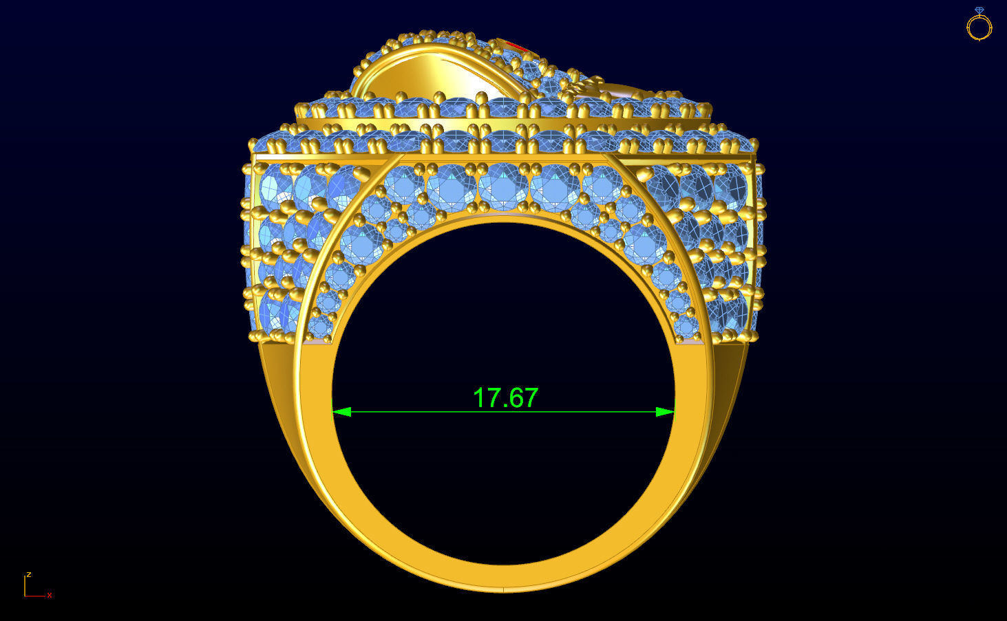 Eagle Ring 3D print model_6