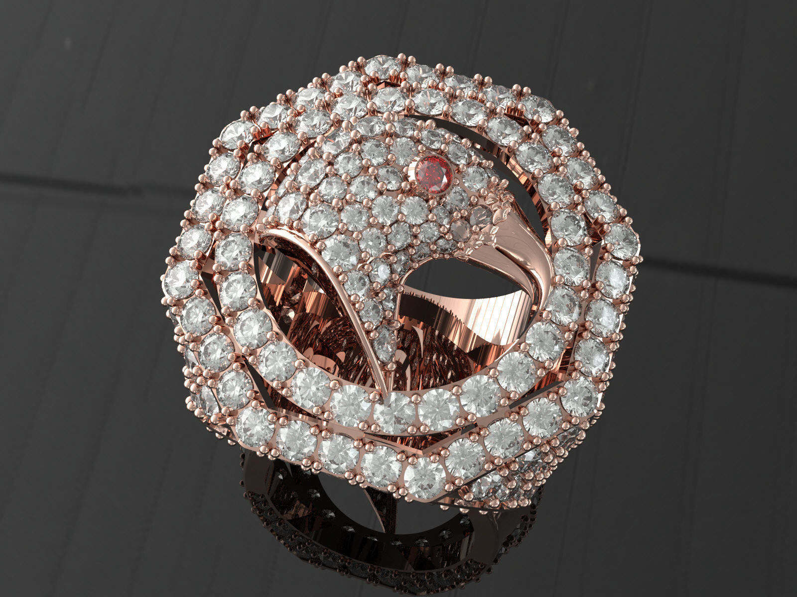 Eagle Ring 3D print model_3