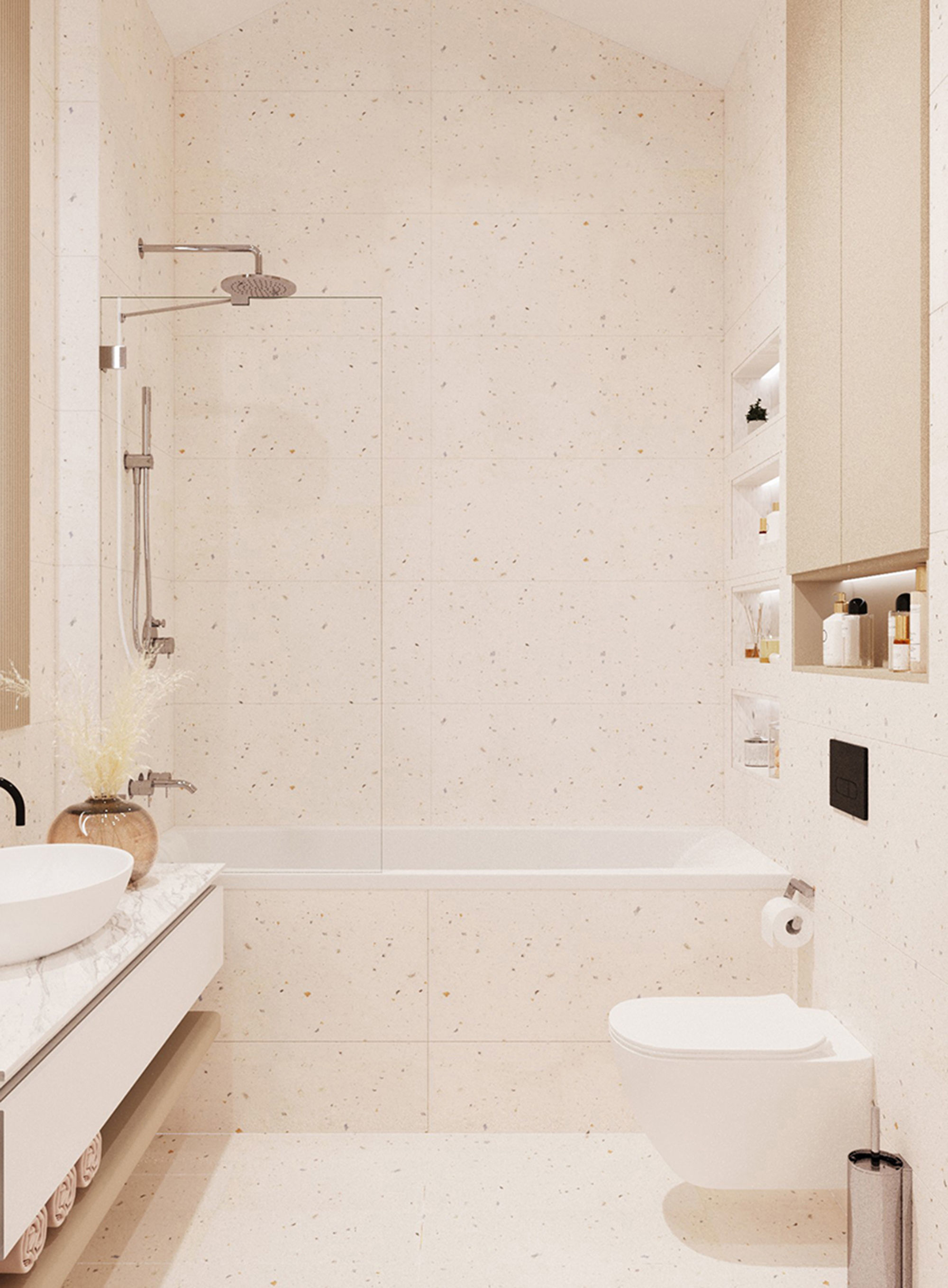 Shower room in modern style 3D model_5