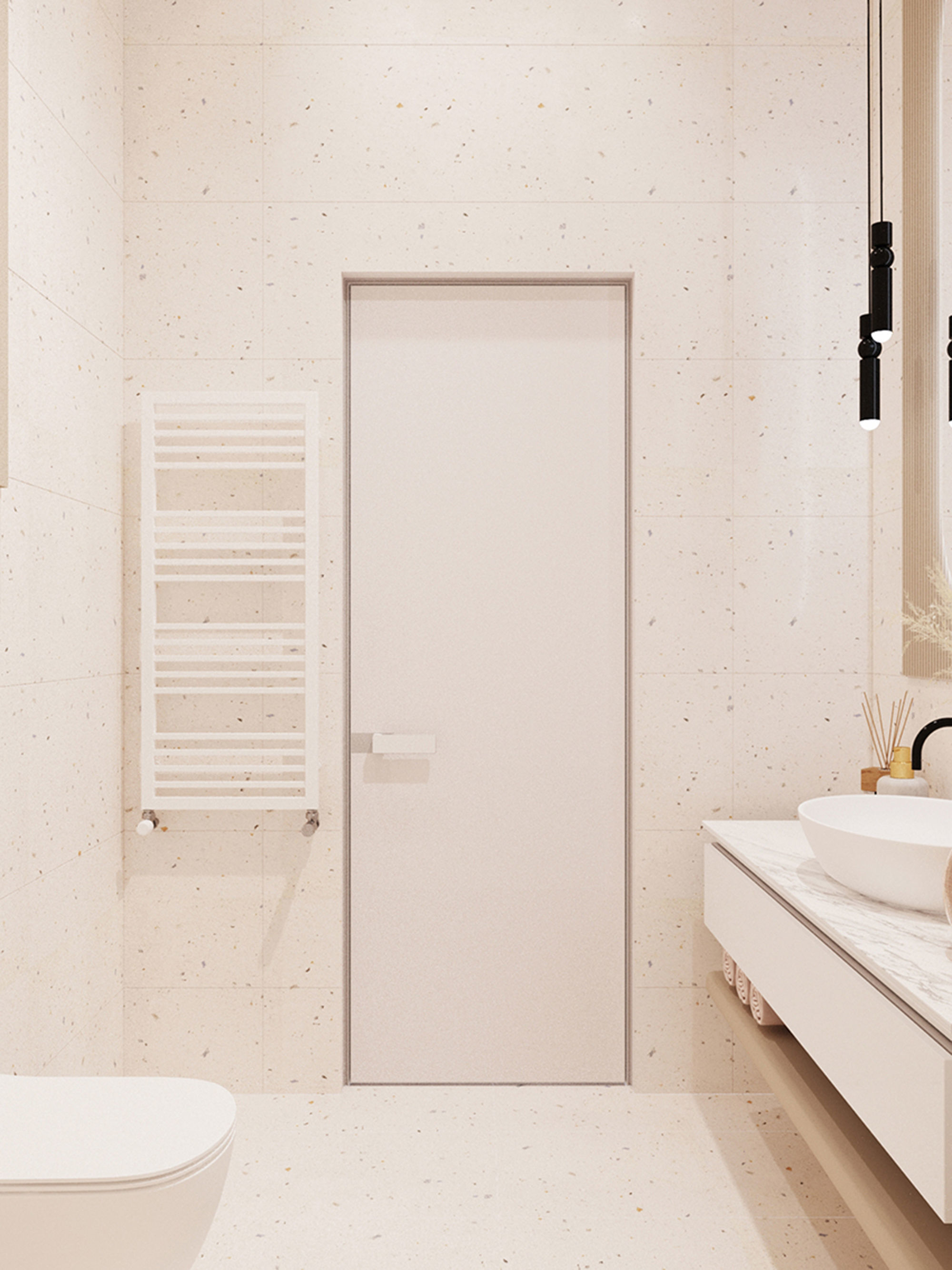 Shower room in modern style 3D model_4