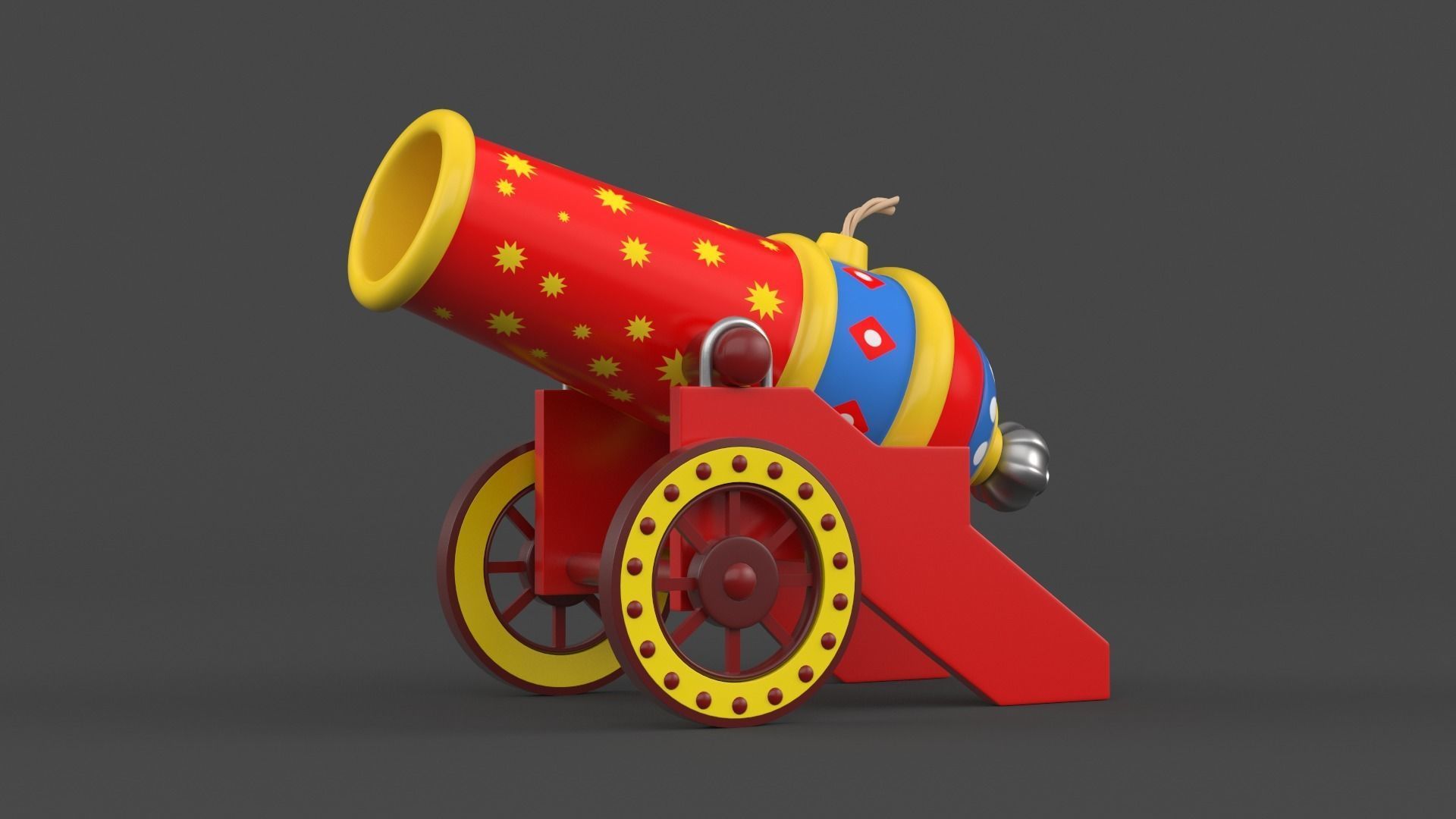 Circus Cannon 3D model_1