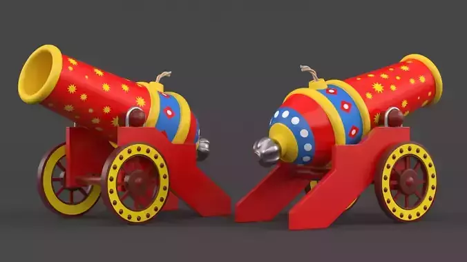 Circus Cannon 3D model