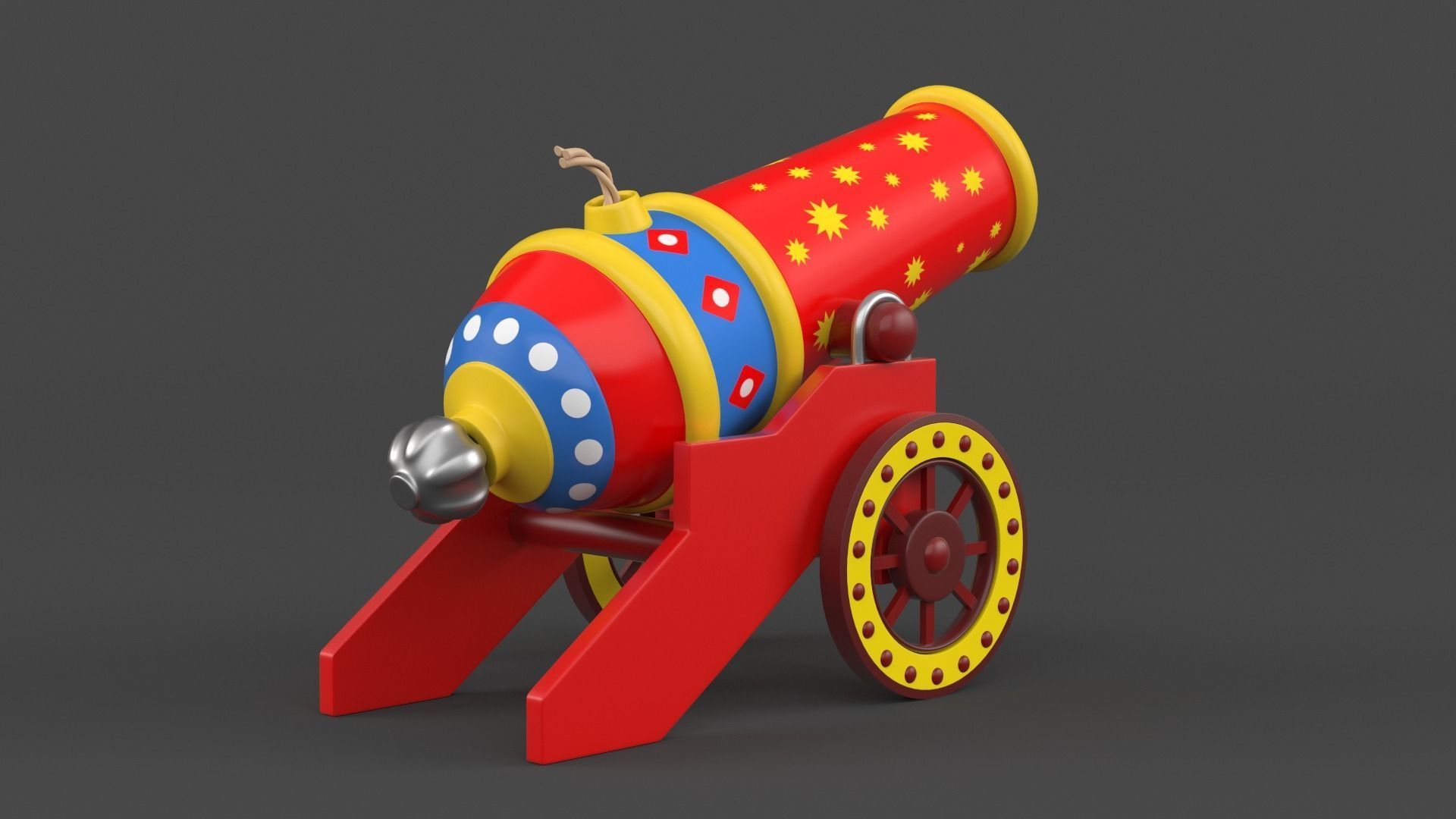 Circus Cannon 3D model_3