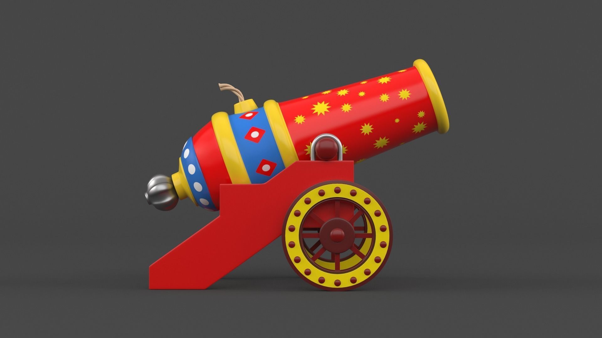Circus Cannon 3D model_2