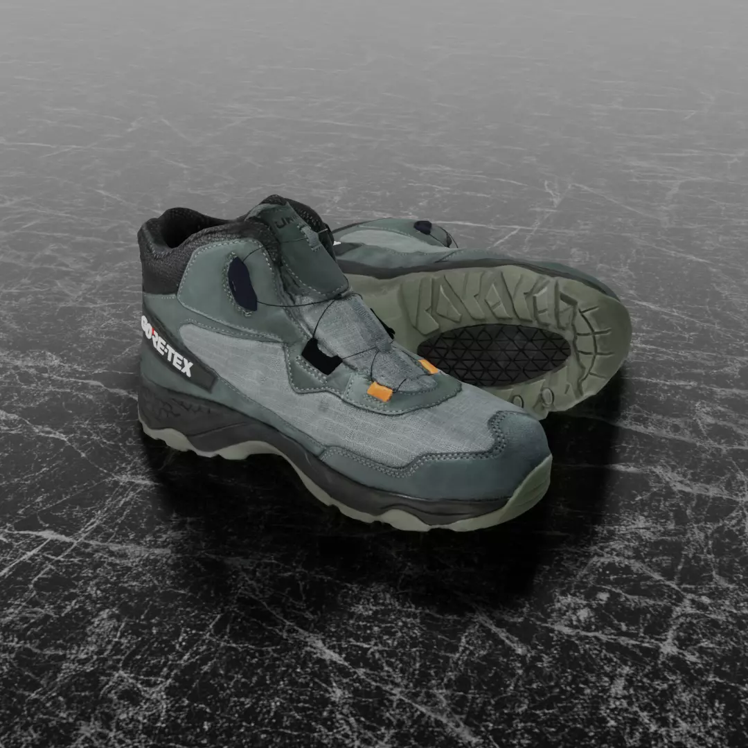 UNIKHAN WORK BOOTS 3D - LIGHT GREEN Low-poly 3D model_0