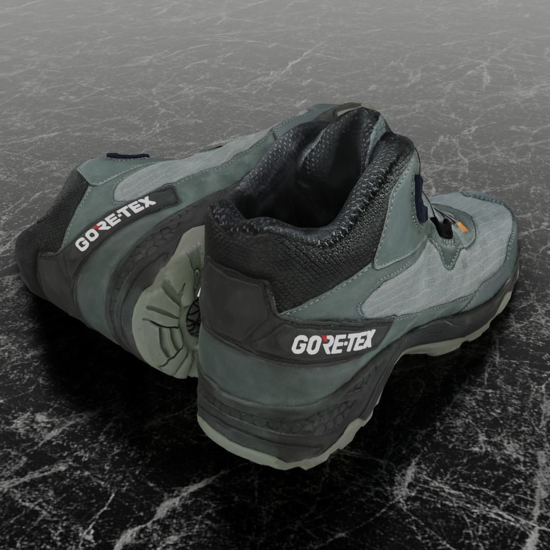 UNIKHAN WORK BOOTS 3D - LIGHT GREEN Low-poly 3D model_5