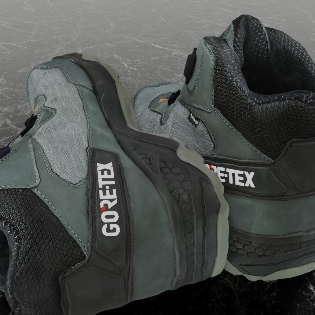 UNIKHAN WORK BOOTS 3D - LIGHT GREEN Low-poly 3D model_8