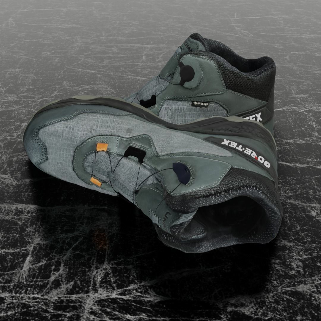 UNIKHAN WORK BOOTS 3D - LIGHT GREEN Low-poly 3D model_7