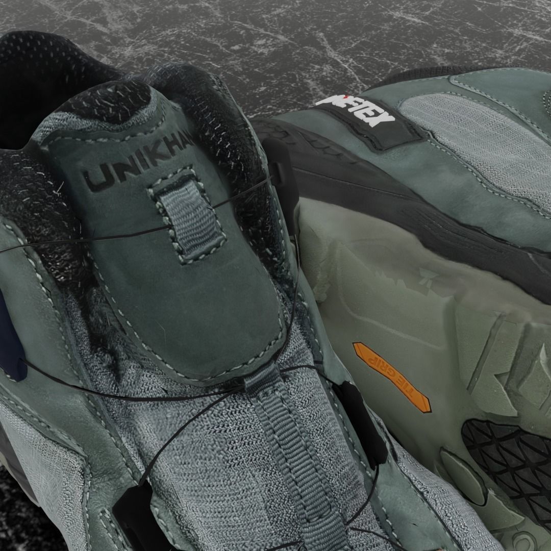 UNIKHAN WORK BOOTS 3D - LIGHT GREEN Low-poly 3D model_10