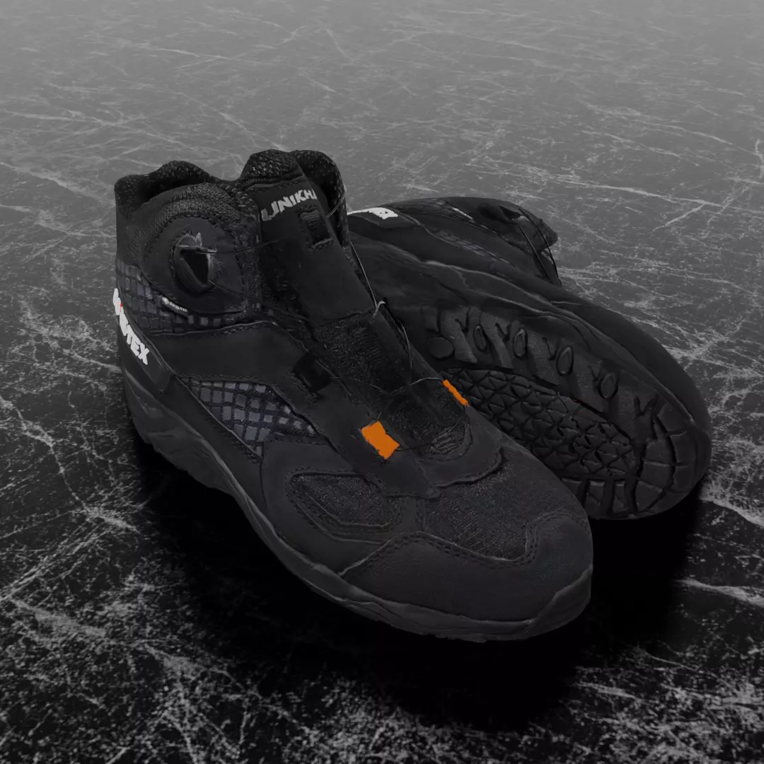 UNIKHAN WORK BOOTS 3D - BLACK Low-poly 3D model