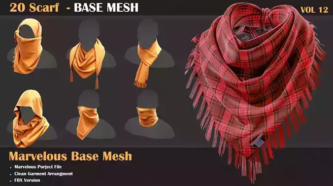 20 Scarf BASE MESH - VOL 12  