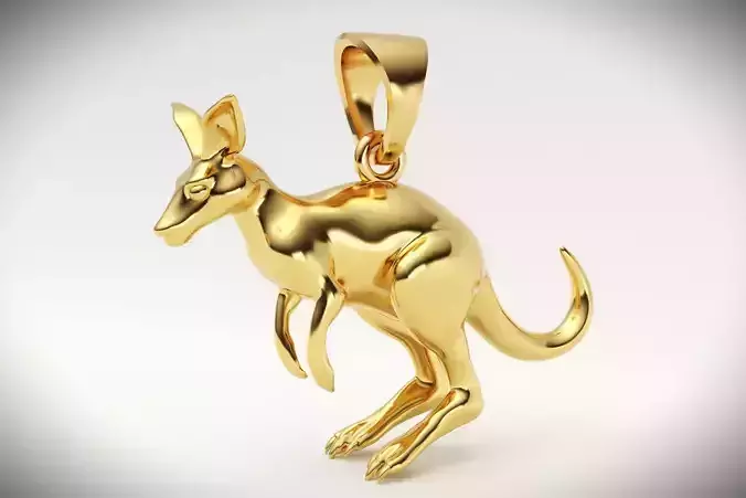 kangaroo pendant charm 