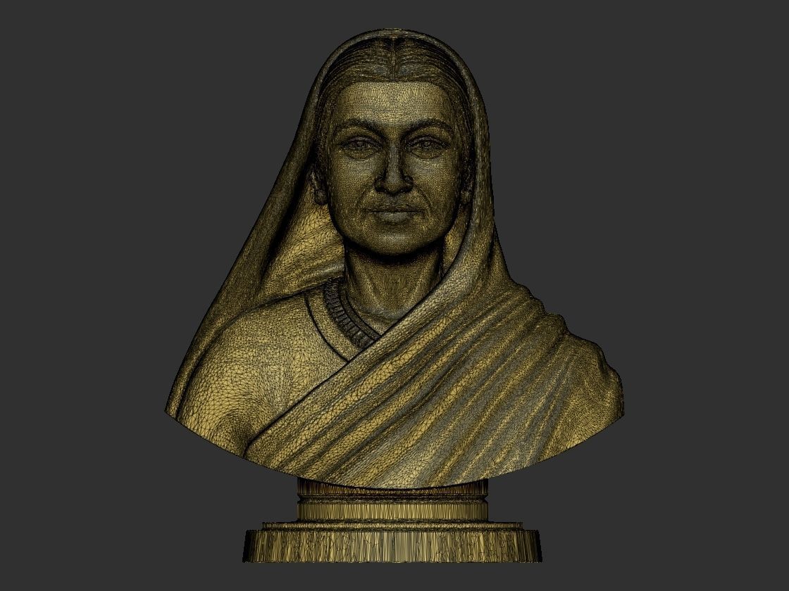 Jyotiba Phule  Savitribai Phule Bust 3D print model_18