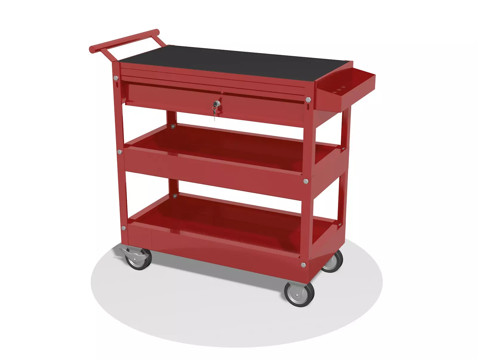 Tool trolley cabinet on wheels 3D model