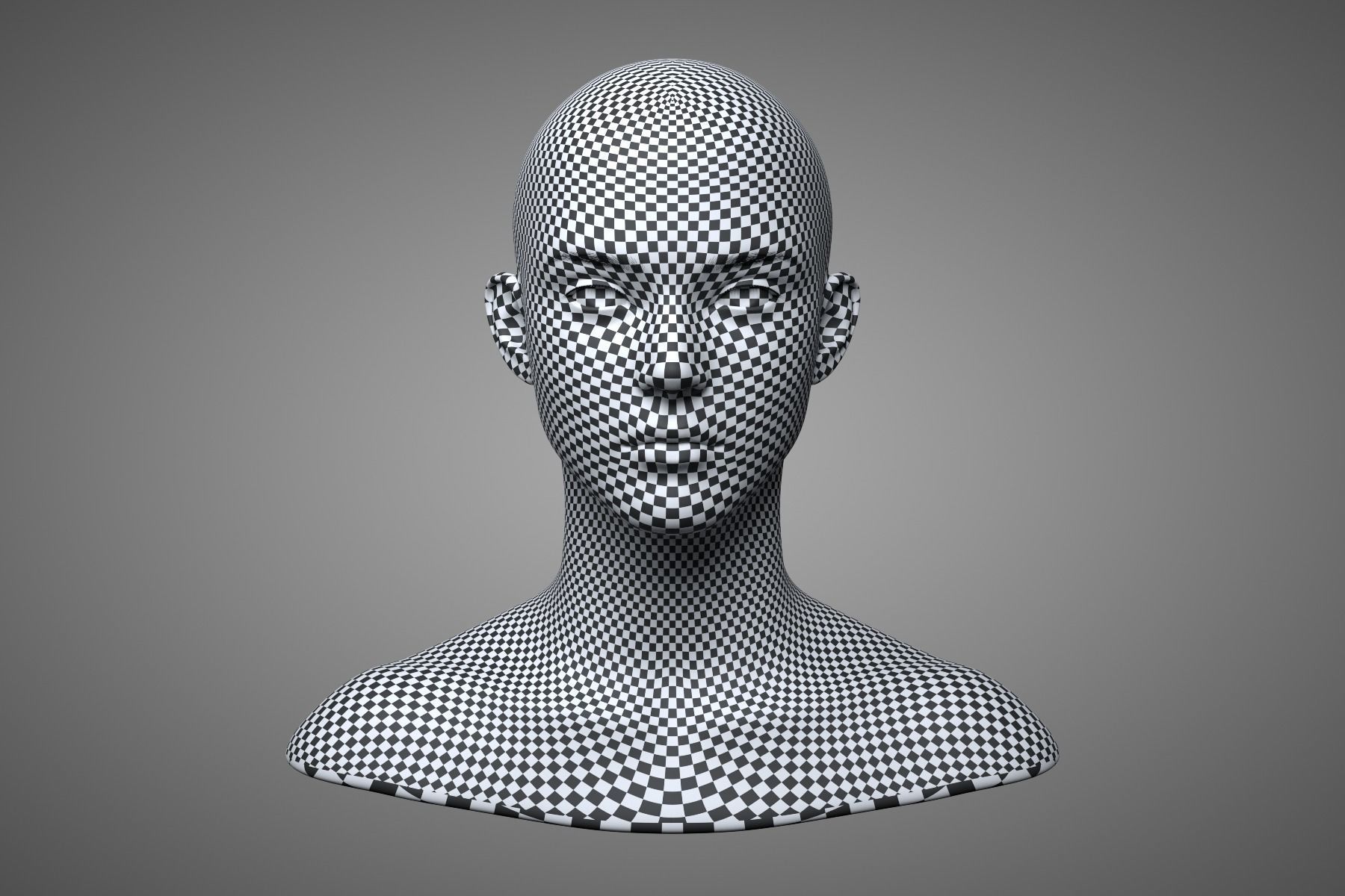 Young Male Head 3D model_20