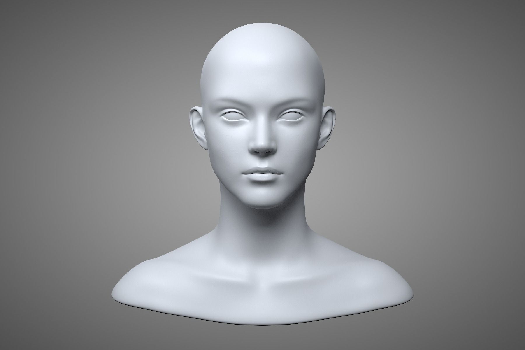 Young Male Head 3D model_15