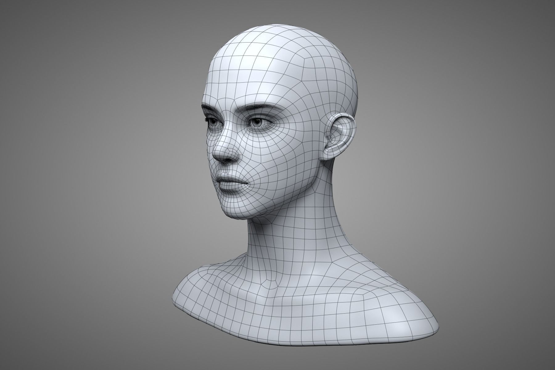 Young Male Head 3D model_18