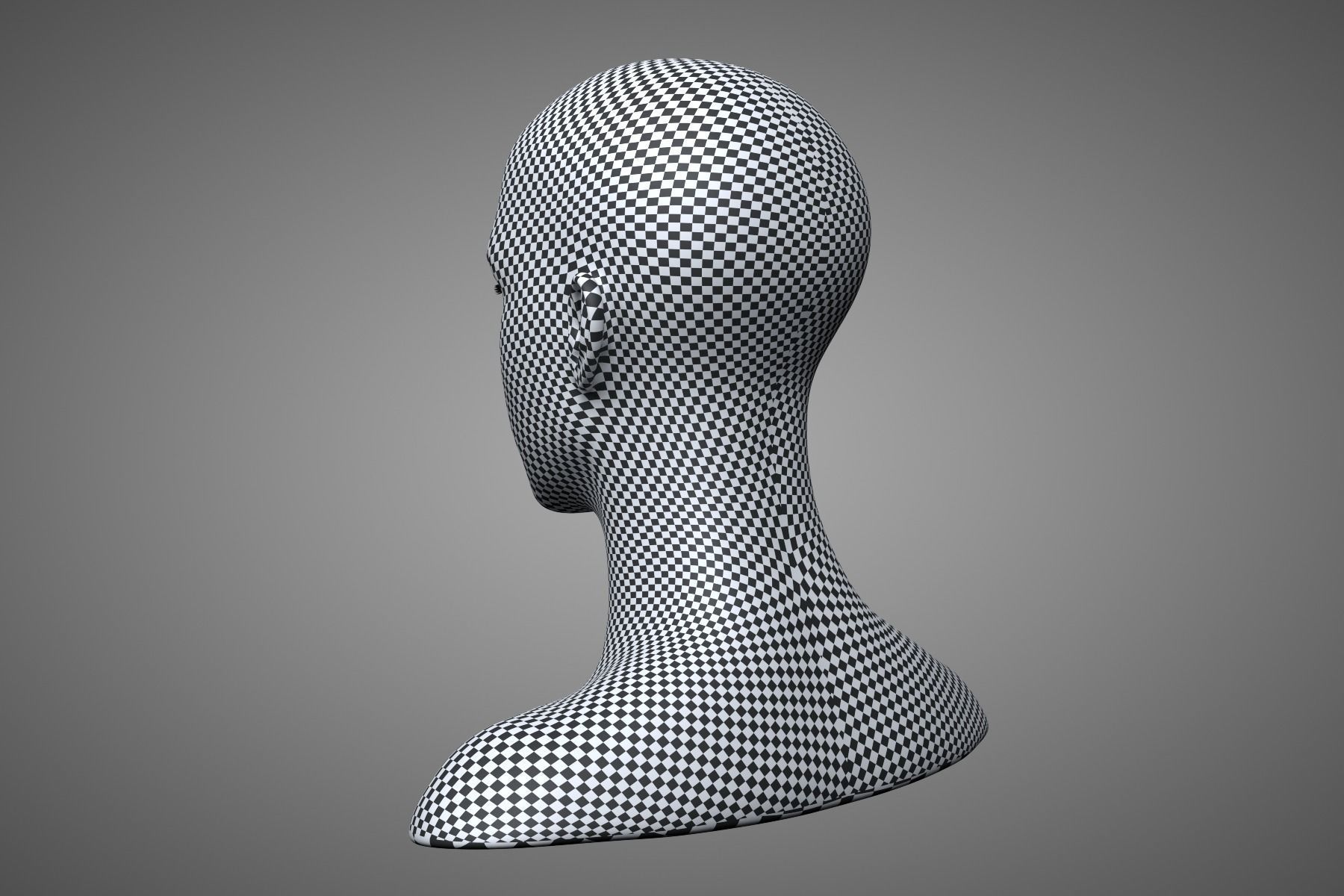 Young Male Head 3D model_22