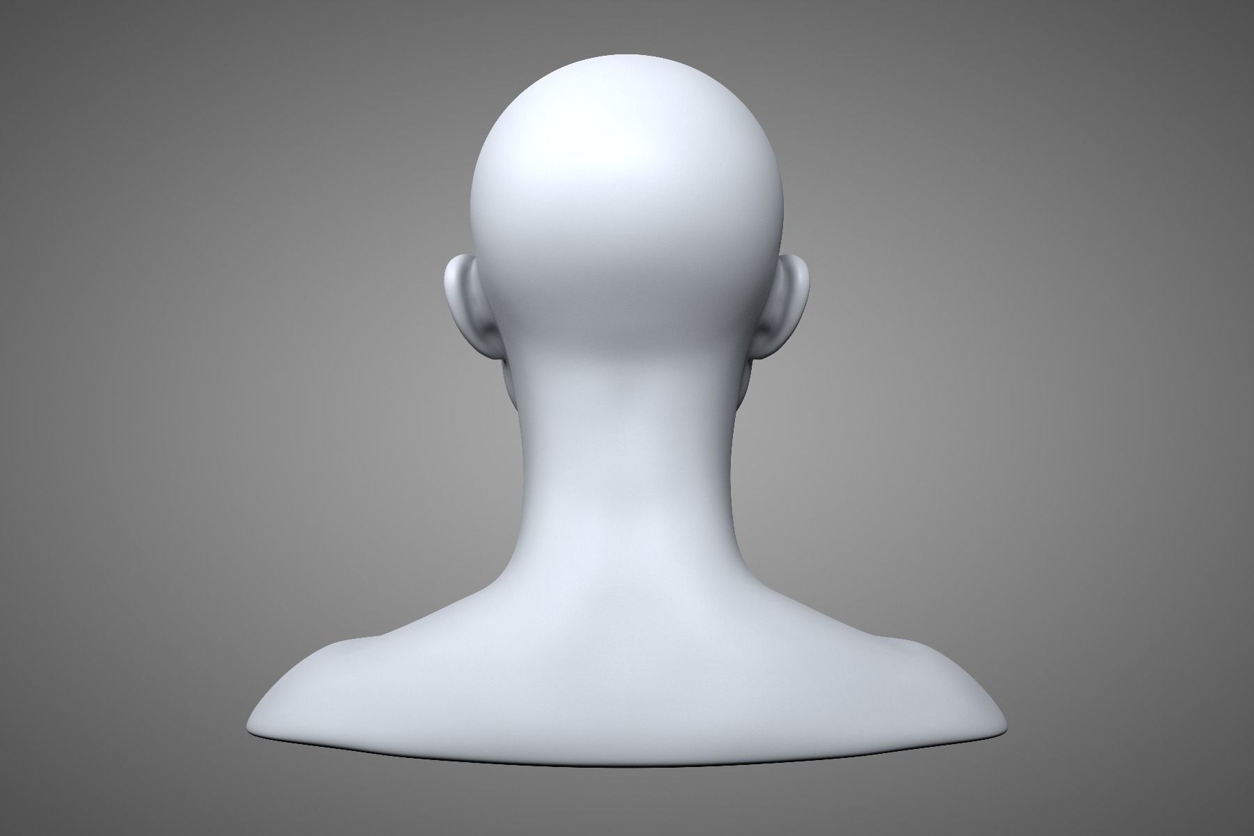 Young Male Head 3D model_9