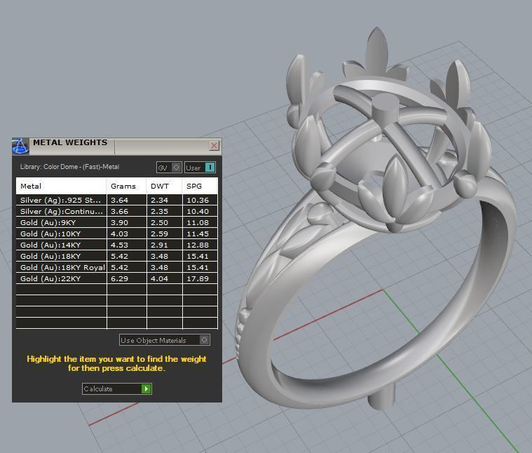 Oval Gem Ring 3D print model_8