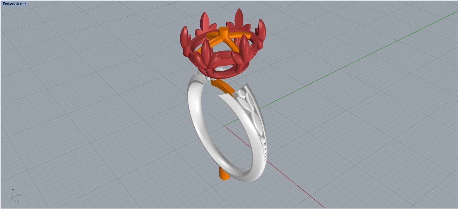 Oval Gem Ring 3D print model_7