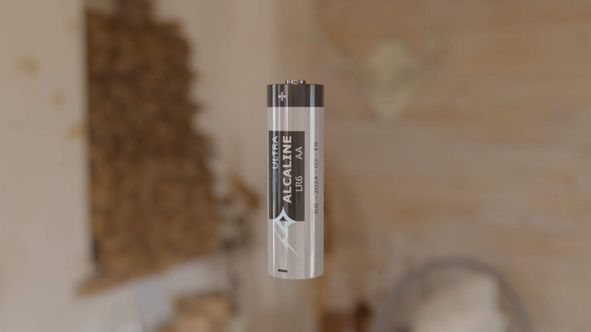 AA Battery Free 3D model_2