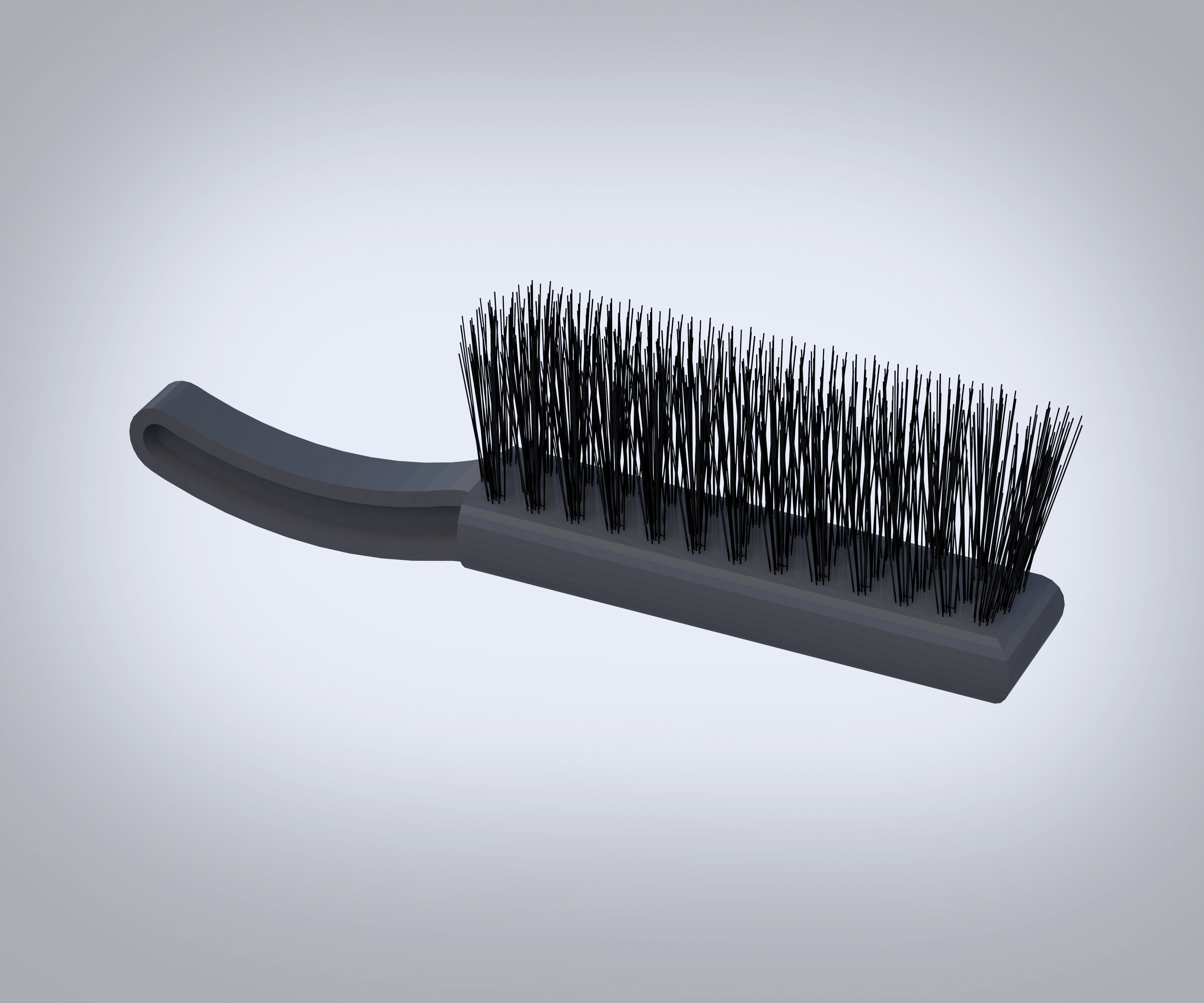 Hand Brush Low-poly 3D model_1