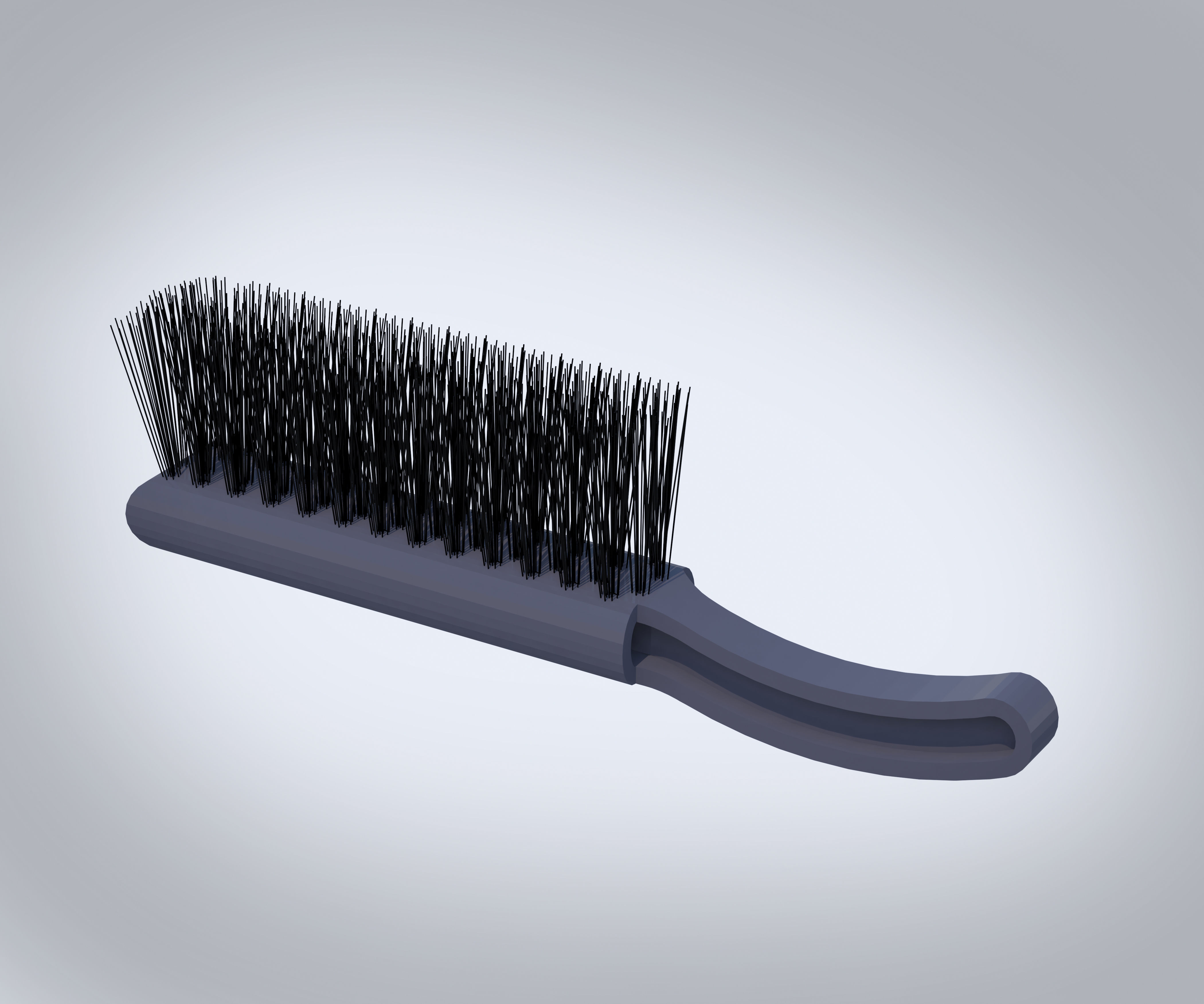Hand Brush Low-poly 3D model_2