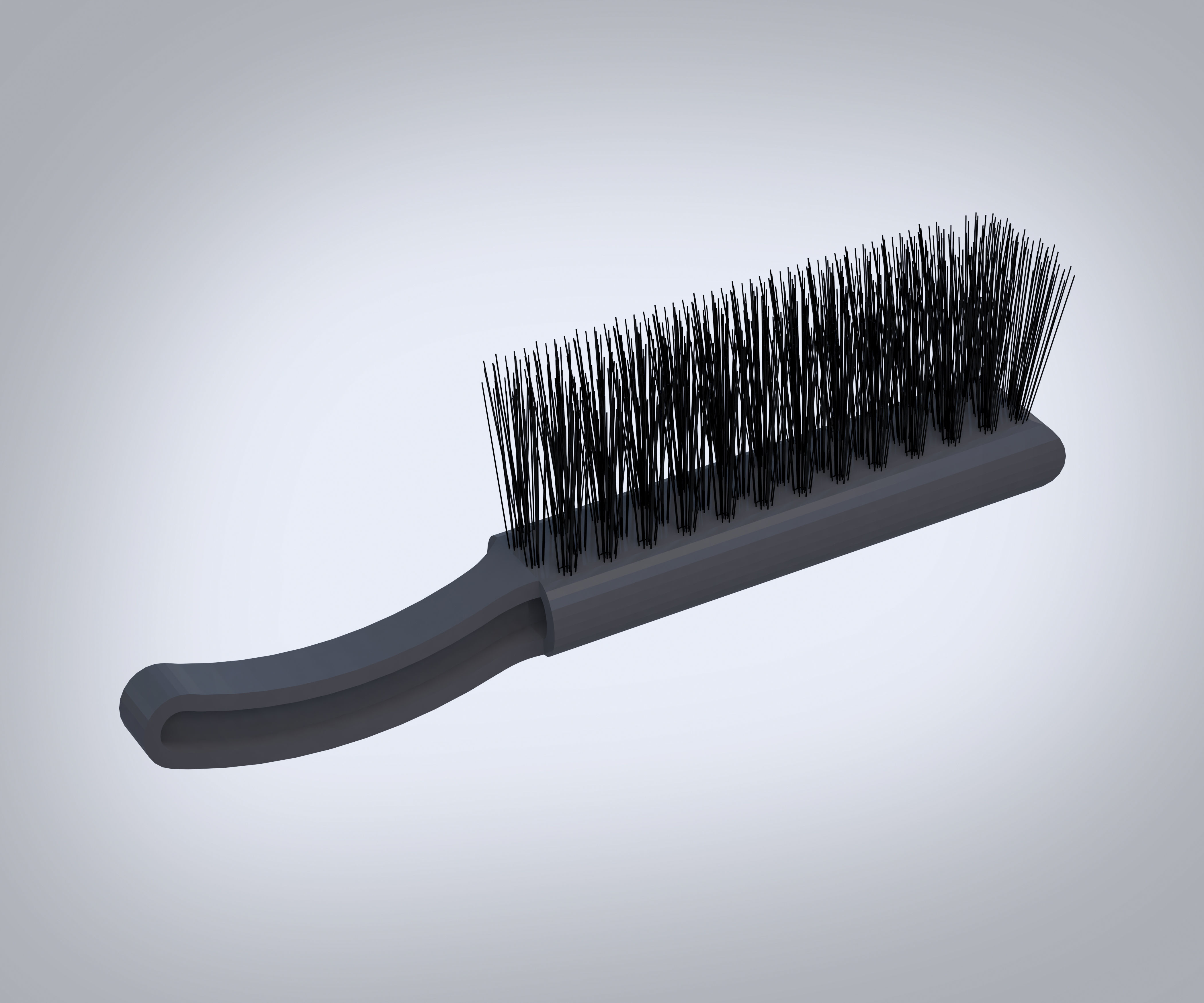 Hand Brush Low-poly 3D model_3