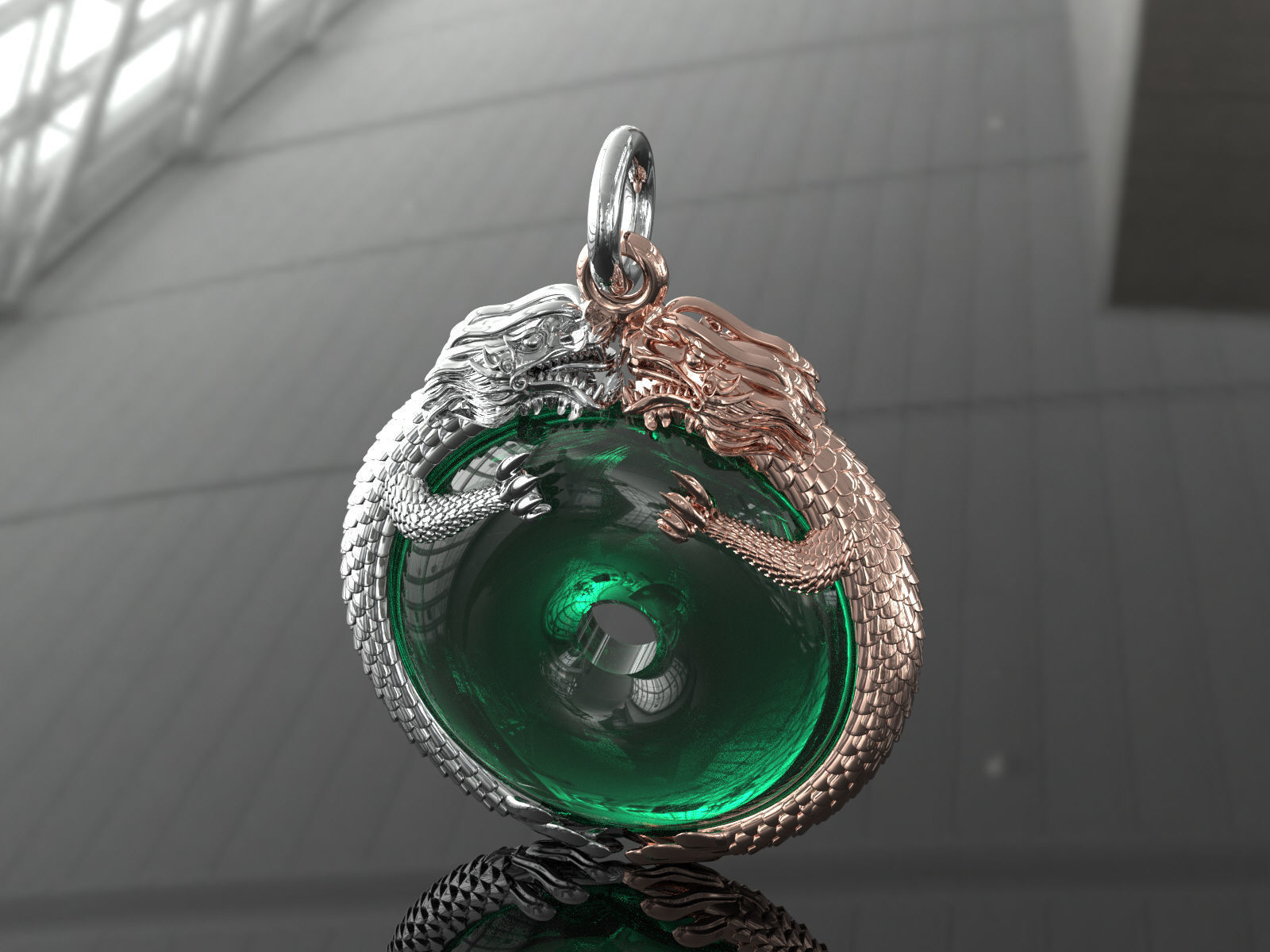Dragon Pendant 3D print model_2