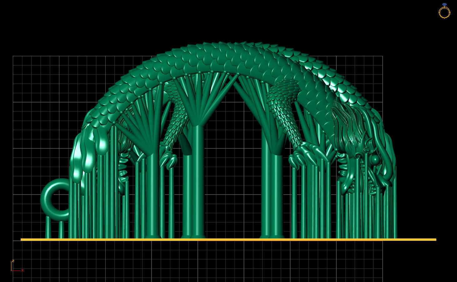 Dragon Pendant 3D print model_11