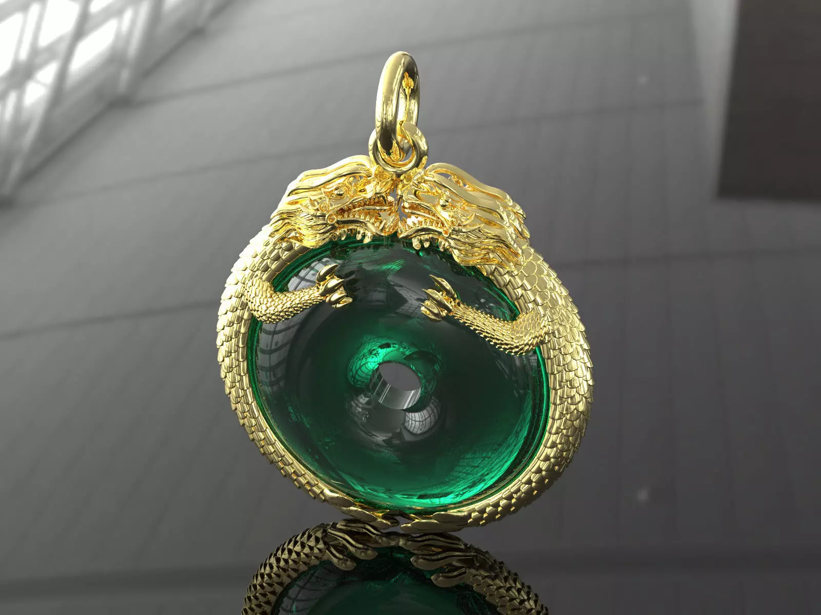Dragon Pendant 3D print model_0