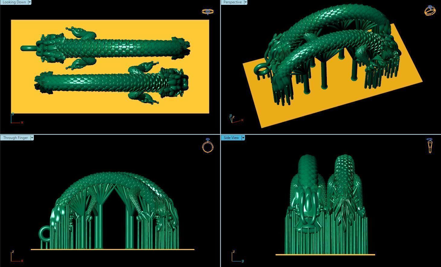 Dragon Pendant 3D print model_13