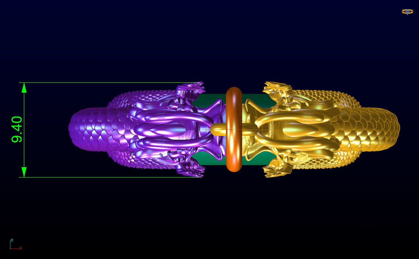 Dragon Pendant 3D print model_7