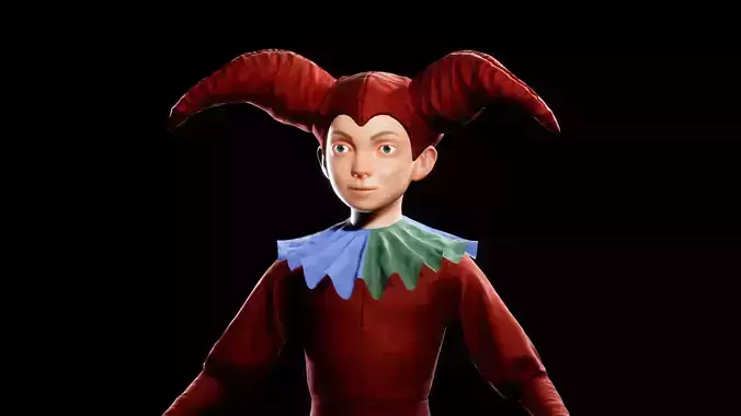 Harlequin  Low-poly 3D model