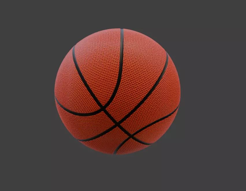 Basket-ball Low-poly 3D model_0