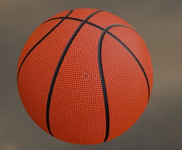 Basket-ball Low-poly 3D model_1